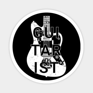 Guitarist Electric Guitar Body Dark Theme Magnet